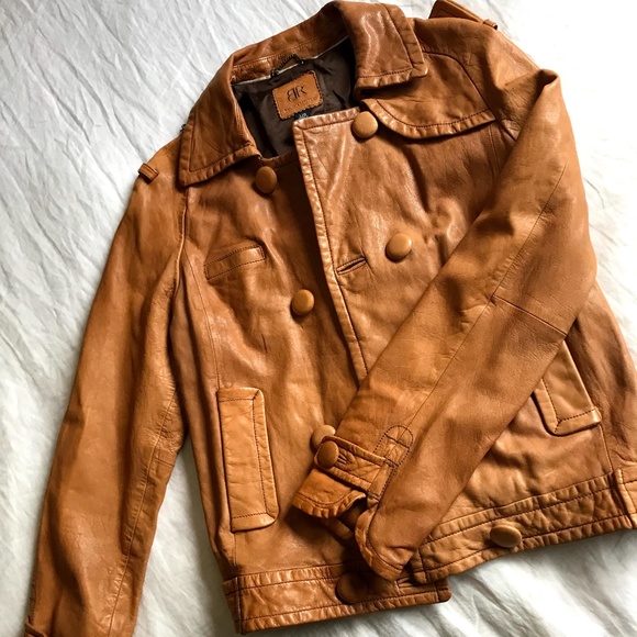 Banana Republic Golden Brown Leather Jacket - Picture 4 of 8